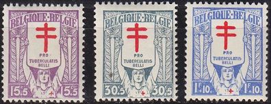 Belgien Belgium [1925] MiNr 0204-06 ( * / mh )