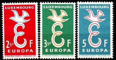 Luxemburg Luxembourg [1958] MiNr 0590-92 ( * */ mnh ) CEPT