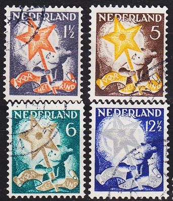 Niederlande Netherlands [1933] MiNr 0268-71 A ( O/ used )