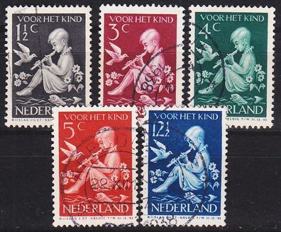 Niederlande Netherlands [1938] MiNr 0322-26 ( O/ used )