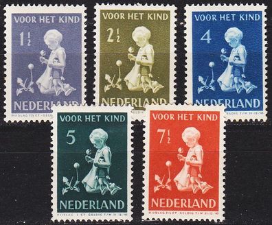 Niederlande Netherlands [1940] MiNr 0375-78 ( * / mh )