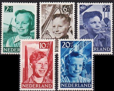 Niederlande Netherlands [1951] MiNr 0575-79 ( * / mh )