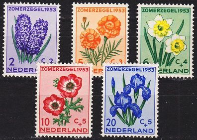 Niederlande Netherlands [1953] MiNr 0607-11 ( * * / mnh ) Blumen