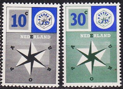 Niederlande Netherlands [1957] MiNr 0704-05 ( * * / mnh ) CEPT