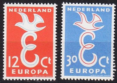 Niederlande Netherlands [1958] MiNr 0718-19 ( * * / mnh ) CEPT