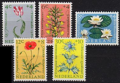 Niederlande Netherlands [1960] MiNr 0746-50 ( * * / mnh ) Blumen