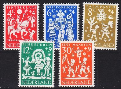 Niederlande Netherlands [1961] MiNr 0767-71 ( * * / mnh )