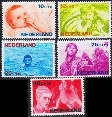 Niederlande Netherlands [1966] MiNr 0866-70 ( * */ mnh )