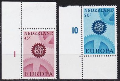 Niederlande Netherlands [1967] MiNr 0878-79 x ( * */ mnh ) CEPT