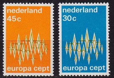 Niederlande Netherlands [1972] MiNr 0987-88 ( * */ mnh ) CEPT