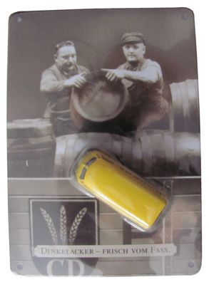 Dinkelacker Nr. - Dinkelacker frisch vom Fass - T1 Bus auf Blechschild 10,5 x 14, cm