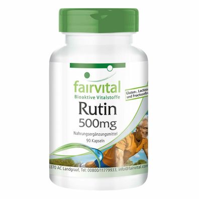 Rutin 500 mg - 90 Kapseln Rutosid für kräftige Kapillargefäße VEGAN | fairvital