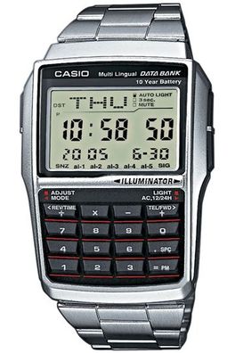 CASIO Databank Calculator STEEL Uhr Armbanduhr