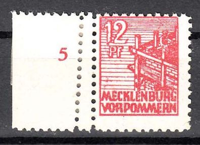 1946 SBZ - MVP MiNr. 36ax, Rand links Doppelzähnung