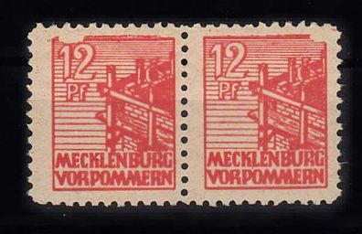 1946 SBZ - MVP MiNr. 36ye I + II, Paar postfrisch gepr