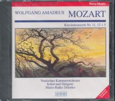 CD: Wolfgang Amadeus Mozart Klavierkonzerte No. 11 ,12 + 5 (1992) Sony Musik FCD 7102