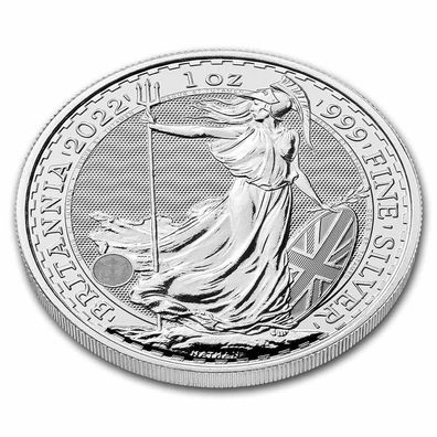 Royal Mint 1 oz 999 Silber Silbermünze Britannia 2022 999 Silbermünze 2 £