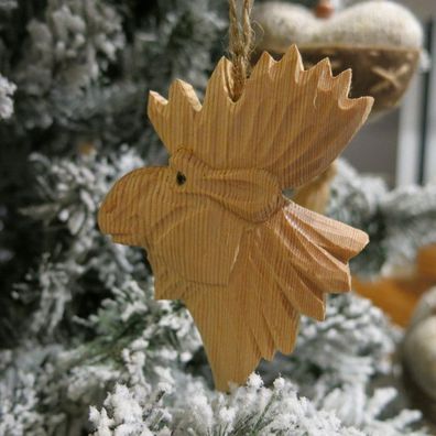 Weihnachtskugeln Christbaumkugeln Weihnachtsbaum Schmuk Holz Elch Kopf Hütten