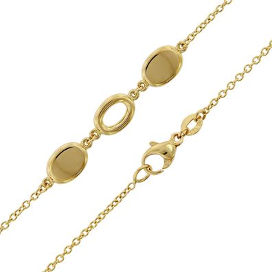 trendor Schmuck Damen-Halskette Gold 585 (14 Karat) Fantasie 75669