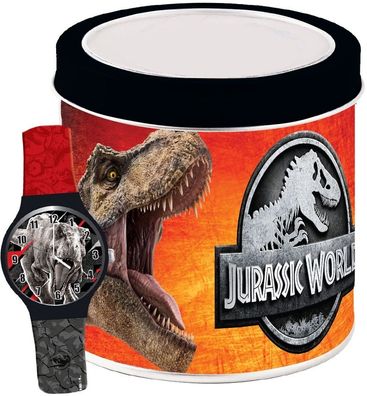 Jurassic WORLD - Tin Box Uhr Armbanduhr