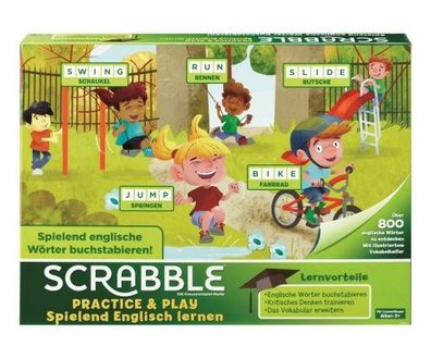 Mattel Spiel Scrabble Practice & Play - Spielend Englisch lernen (D)