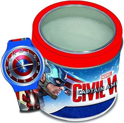 MARVEL - Captain America ? Tin Box Uhr Armbanduhr