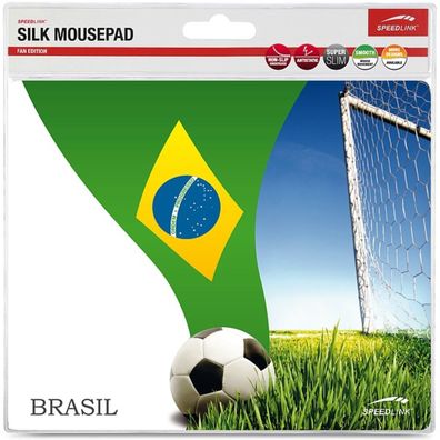 Speedlink MousePad MausPad Motiv Fußball Fahne Brasil Brasilien Brasilia WM EM