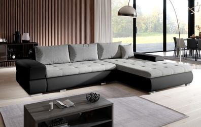 FURNIX Arzo Eckcouch L-Form Sofa Schlafsofa Couch Schlaffunktion MA 1100 + OR 90