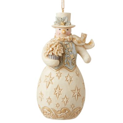 Jim Shore - Holiday Lustre 'Snowman (Hanging Ornament) N' 2021