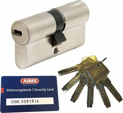 Abus EC660NP Profilzylinder, Sicherungskarte und 3 Schlüssel