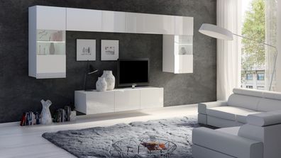 Moderne Wohnwand GRETA 2 - Wohnzimmer Schrankwand Hochglanz