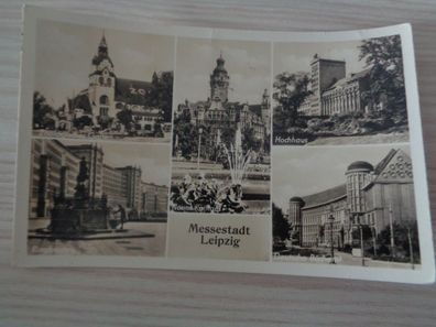 5957 Postkarte, Ansichtskarte - Messestadt Leipzig-Zoologischer Garten, Ringbauten,