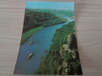 5968 Postkarte, Ansichtskarte - Sächs. Schweiz-Blick von der Basteiaussicht