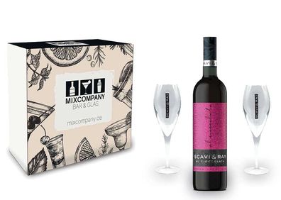 Scavi & Ray Giftbox Geschenkset - Scavi & Ray Al Cioccolata Rotwein Cuvèe 0,75l