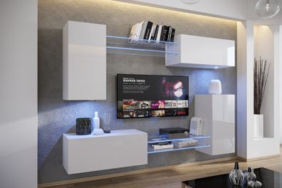 N57 NEW Möbel für Wohnzimmer Wohnwand Mediawand Schrankwand Wohnschrank