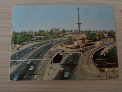 6008 Postkarte, Ansichtskarte -Berlin-Schnellstraße mit Funkturm