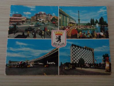 6009 Postkarte, Ansichtskarte -Berlin- 4 Bildaufnahmen Farbe