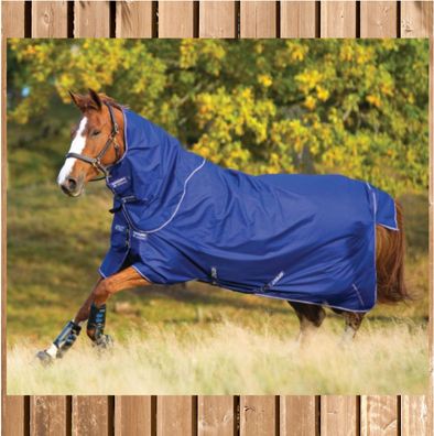 Horseware Amigo Hero 6 Plus Medium, mit Halsteil, 200g, atlantic blue