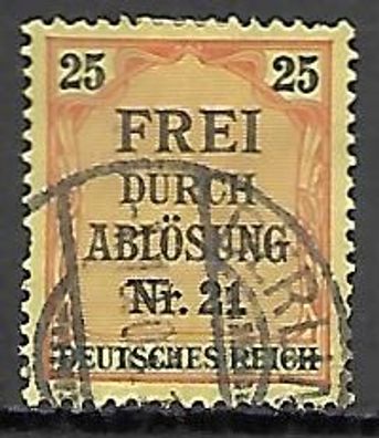 Deutsches Reich gestempelt Dienstmarke Michel-Nummer 6
