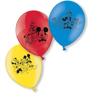 Disney Mickey & Friends 6 Latexballons 23cm Minnie Goofy Pluto Geburtstag Party