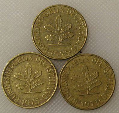10 Pfennig 1972 D F G