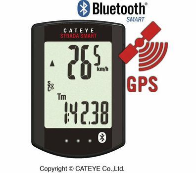 Cateye Fahrradcomputer Strada Smart CC-RD500B - Smartphone - GPS