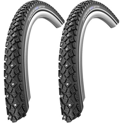 2x Schwalbe WINTER Draht Reflex 18x1.60 42-355 BIRDY 100 Spikes Reifen 18 Zoll