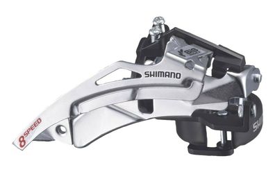 Shimano Altus 8 fach Umwerfer FD-M191 - 34,9 / 31,8 mm Dual Pull Silber Schwarz