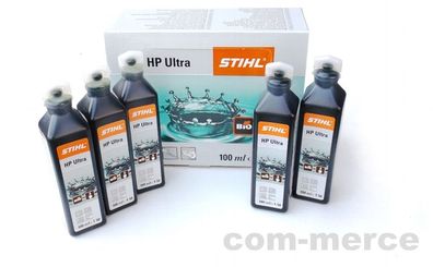 Stihl HP ULTRA Zweitaktmotorenöl Mischöl 5 x 100 ml, 2 Takt Öl, HP-ULTRA