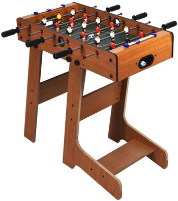 Tischkicker klappbar, Kickertisch inkl. 2 Bällen, Spieltisch Tischfußball für Bars