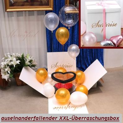 Riesen XXL Überraschung Box Explosionsbox DIY Weihnachten Valentinstag Rosen DHL