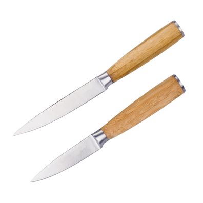bremermann Küchenmesser-Set 2-tlg. mit Bambusgriff, 12 cm & 23,5 cm, Edelstahlklinge