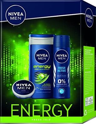 Nivea Men Energy Fresh Geschenke-Set 1xDeo 1xDuschgel 1xMenCreme (1x150 1x250 1x30ml)
