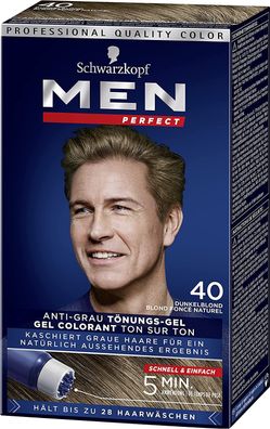 Schwarzkopf Men Perfect 40 Dunkelblond gegen graue Haare 1 Stk (1x80ml)